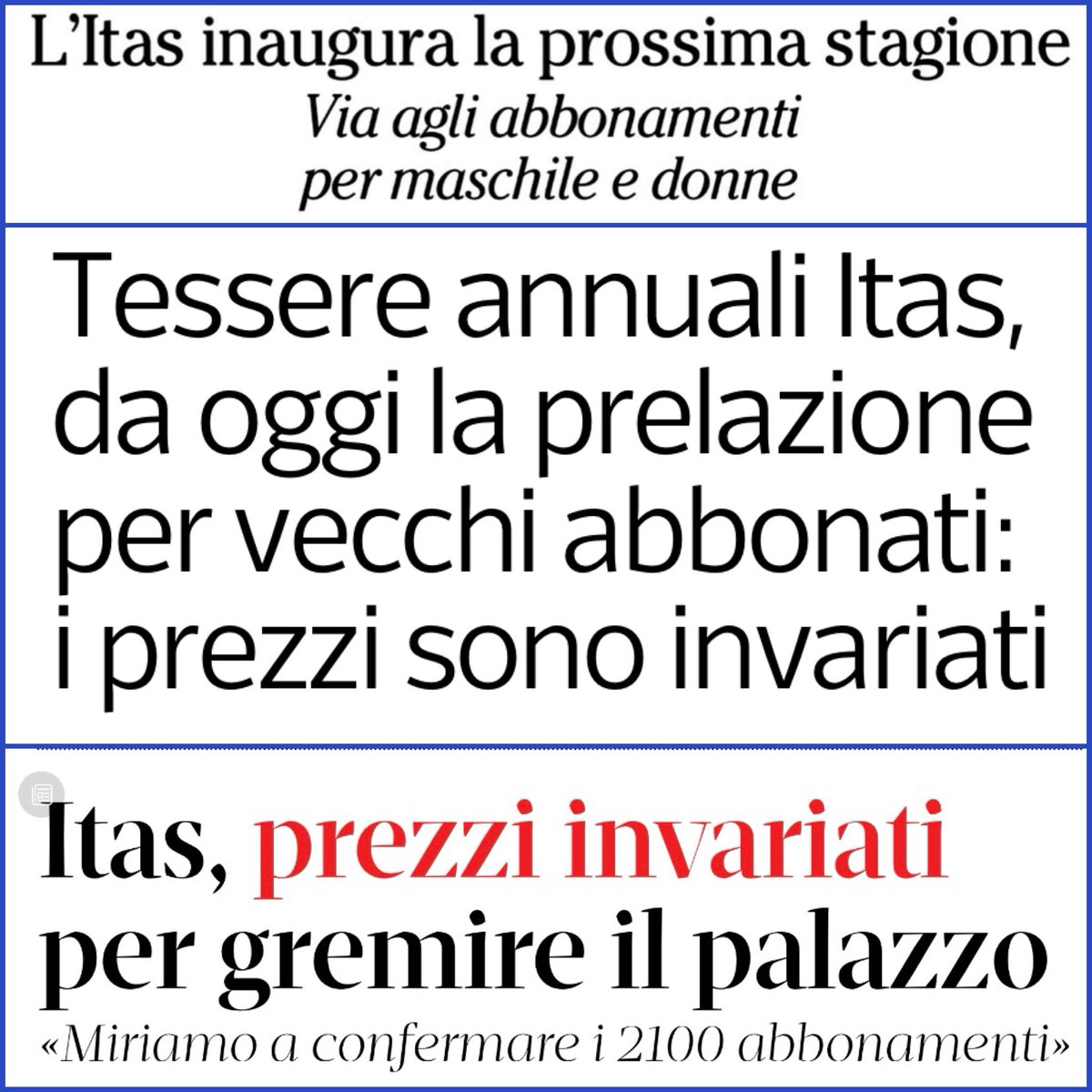 trentinovolley's tweet photo. 🗞 | RASSEGNA STAMPA
➖
I titoli dei quotidiani locali dedicati a Trentino Volley nella giornata di giovedì #9luglio 2026: l’#Adige, #CorrieredelTrentino, #ilT
➖
#️⃣ #trentinonelcuore https://t.co/U6coxDmnjn