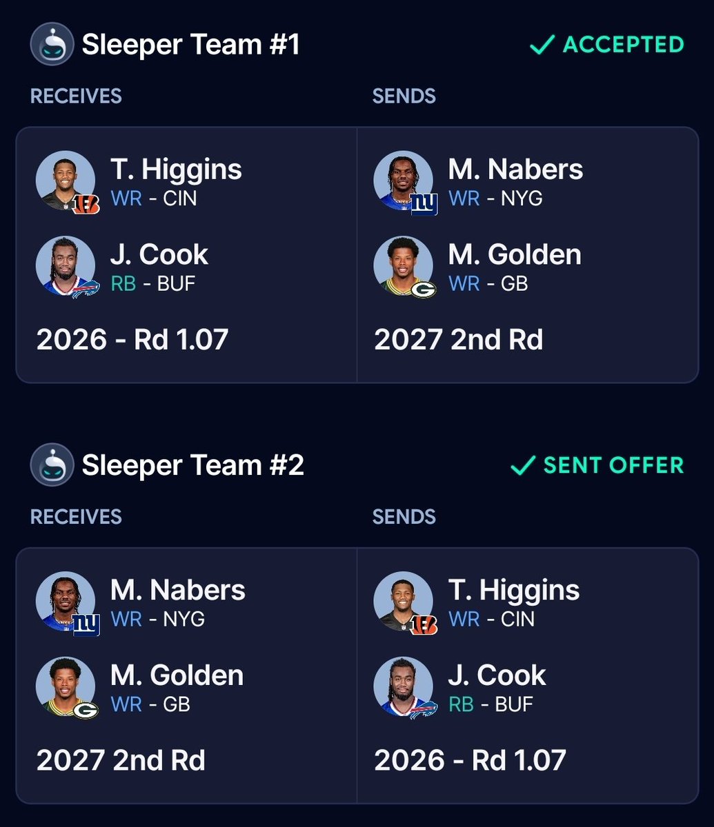 _Chickie_'s tweet photo. Finding Nabers hard to value in dynasty leagues. What do we think of this trade in a 10 team? https://t.co/ieDMoklzmn