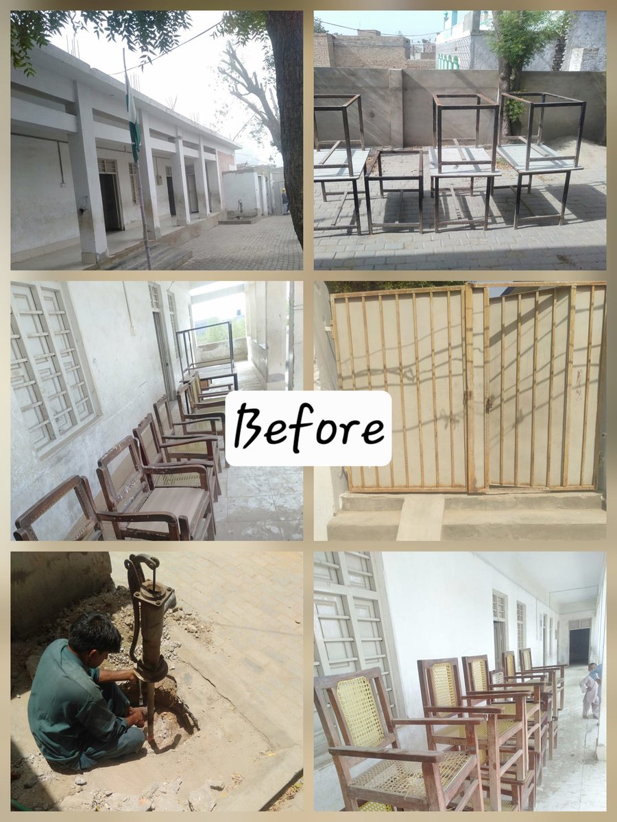 SELDGOS's tweet photo. Before & After Transformation of GBELS Haji Mashori, UC Moen Jo Daro, Bagi, Taluka Dokri, District Larkana

The remarkable transformation of GBELS Haji Mashori reflects the transparent and effective utilization of School-Specific Budget (#SSB) funds for improving school infrastructure.

Renovation and maintenance works have transformed the school into a cleaner, safer, and more welcoming learning environment, providing students with better facilities and improved conditions for quality education.

#SELD #GovernmentOfSindh #SindhEducation @SindhCMHouse #SchoolSpecificBudget #EducationForAll @sardarshah1 
@MinisterEduGos @BBhuttoZardari
