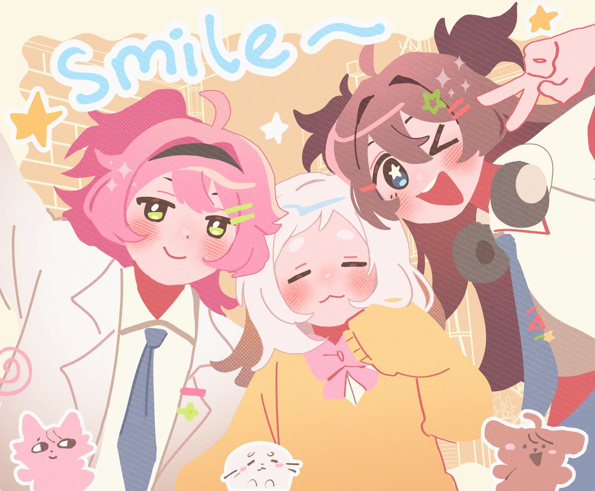 CRISPn_n's tweet photo. artfight attack for chocorocotan  !🩷💚🩵💛
3 in 1 cuties...i love thme.. https://t.co/XC41EMoOYq