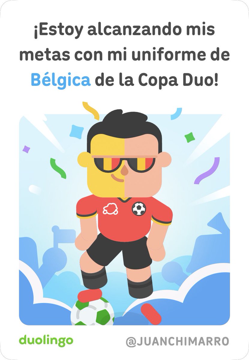 juanchimarro's tweet photo. ¡Conseguí un disfraz de Bélgica en Duolingo! - https://t.co/8wi9TFgmNi https://t.co/w2TlycXldz