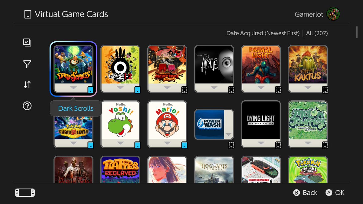 GamerlotEntmt's tweet photo. @devolverdigital looks terrific on handheld mode boost! Missing two more games though, I'm not sure if I did something wrong. https://t.co/fUpinvyZDc