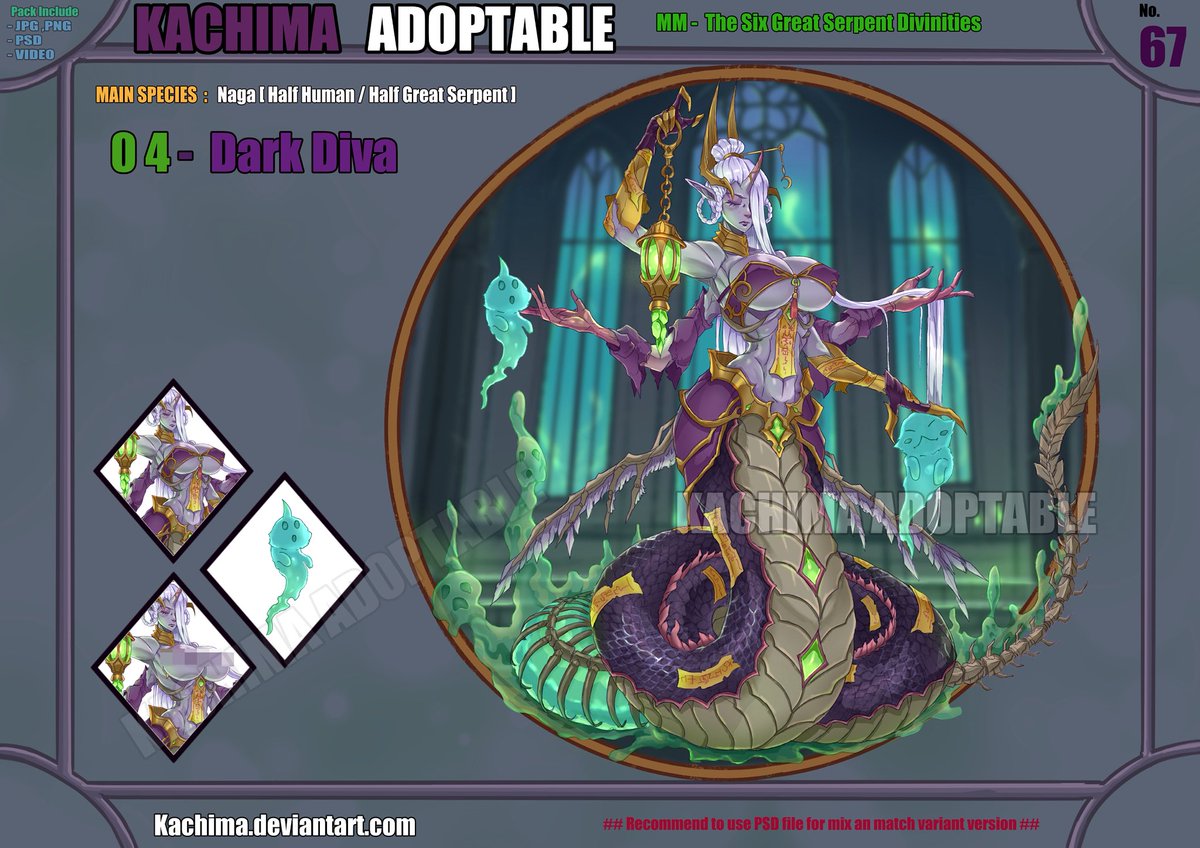 kachima_gallery's tweet photo. the 6 Naga diva ” 🐍🌙.  Dark diva

SB  : 265 USD

[RT very appreciated  ✌️ Bid here below ] / deviantart upload too https://t.co/4fNwInxoVx