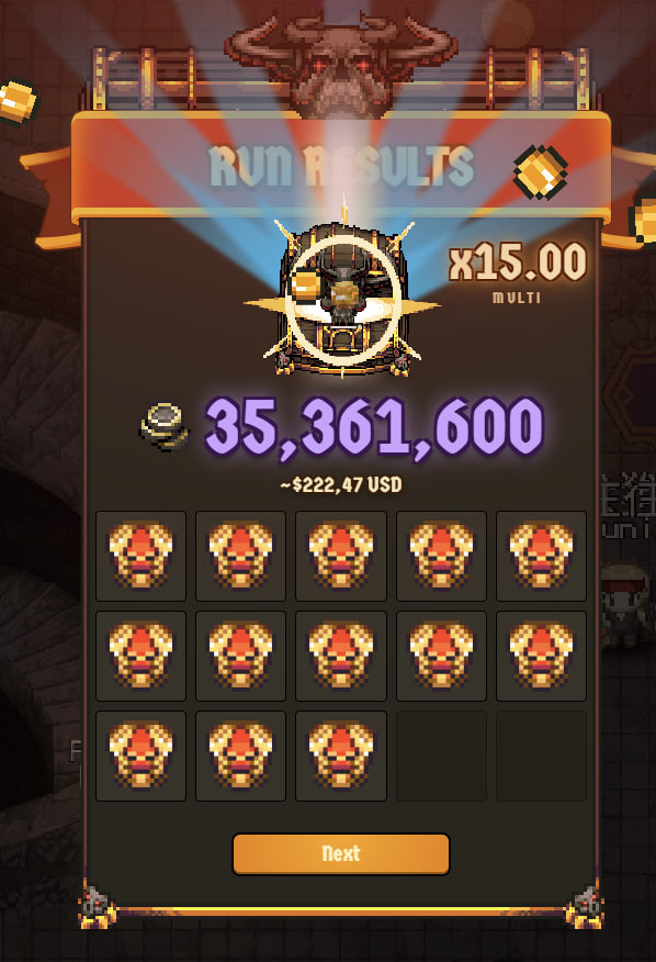 godd1k's tweet photo. finished this patch with +400 net profit (+20%)

360 from dungeons
40 from gems (not lucky this time)

risked a total of $2,000 this reset

best played runs on screenshots 

"The dog barks, but the caravan moves on"

@playcambria @communitybria https://t.co/PV1hwzifJA