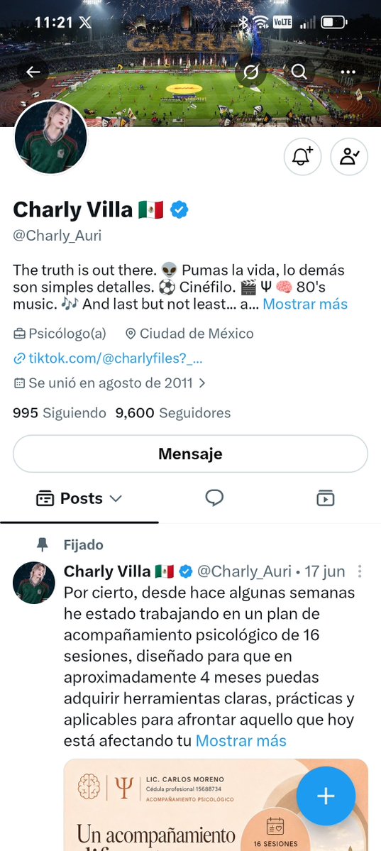 rocketlieb42716's tweet photo. @Charly_Auri Yo ocupo estar ahí no voy a echar ningún choro que si lo cumple, nada de eso, solo es por el amor al equipo y las ganas de poder disfrutar al lado de ellos la presentación de la nueva piel y de los refuerzos #PumasUnam🐾⚽🏟️ #RehechoEnCU https://t.co/F0RnK3k3bS