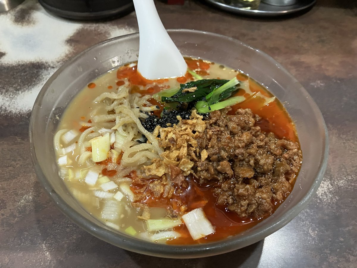 stytigers's tweet photo. 🍜
#愛知県幸田町
#ばーばら幸田店
#7月限定
#冷やし担々麺少なめ柔
#〜アーモンドミルク仕立て〜1200円
2026.7.8(水.夜)

少し辛いが美味さは増幅 https://t.co/bfirj7XwGj
