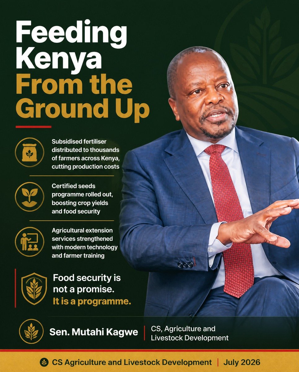 Cabinet Secretary Agriculture & Livestock Dev't tweet media