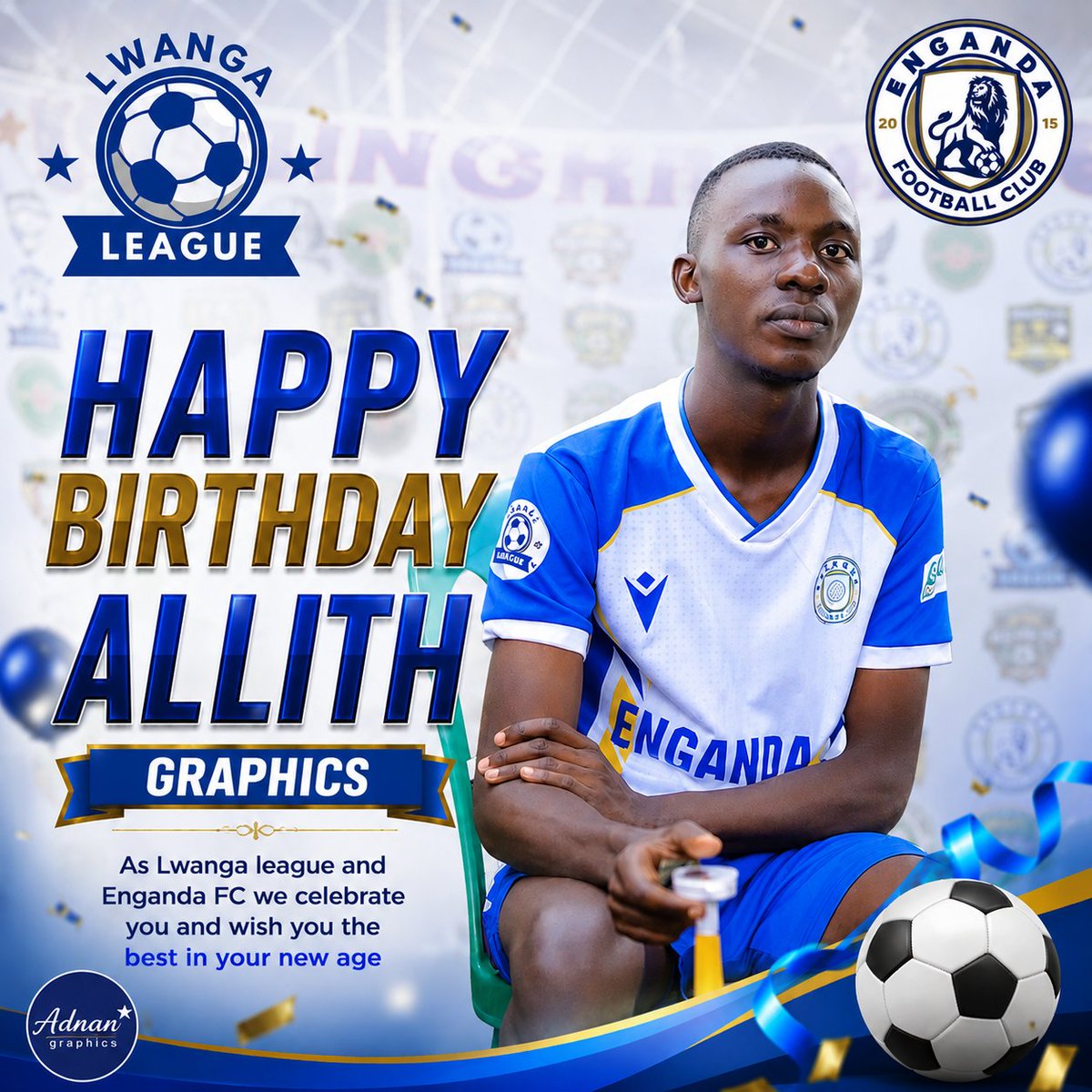Lwangaleague's tweet photo. @Enganda_Fc Happy birthday @AllithGraphics 
We celebrate you and wish you the best in your life 🙏 https://t.co/r2iEXKdpcC