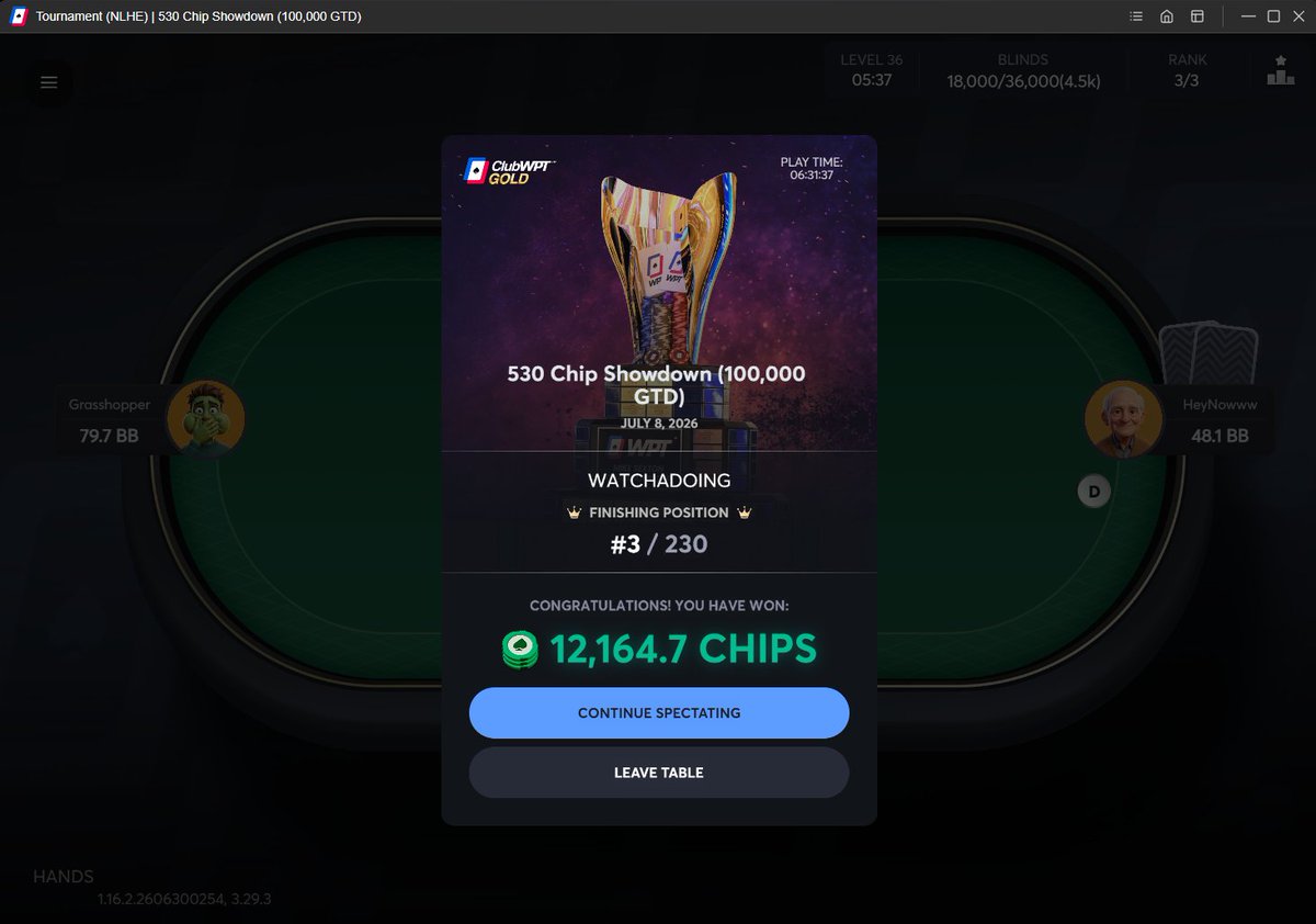 ConnorMcStay4's tweet photo. Ill win eventually @ClubWPTGold https://t.co/1FeQmg5pgc