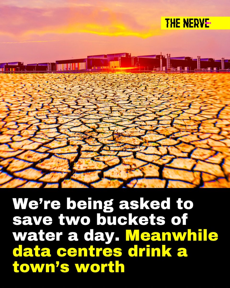 thenerve_news's tweet photo. England is predicted to reach water shortages of 5bn litres a day by 2055. Data centres are becoming one of the most water-intensive forms of infrastructure

Why is the government fast-tracking the AI industry while letting it keep its consumption private, asks Adele Walton https://t.co/MINTts7Ia0