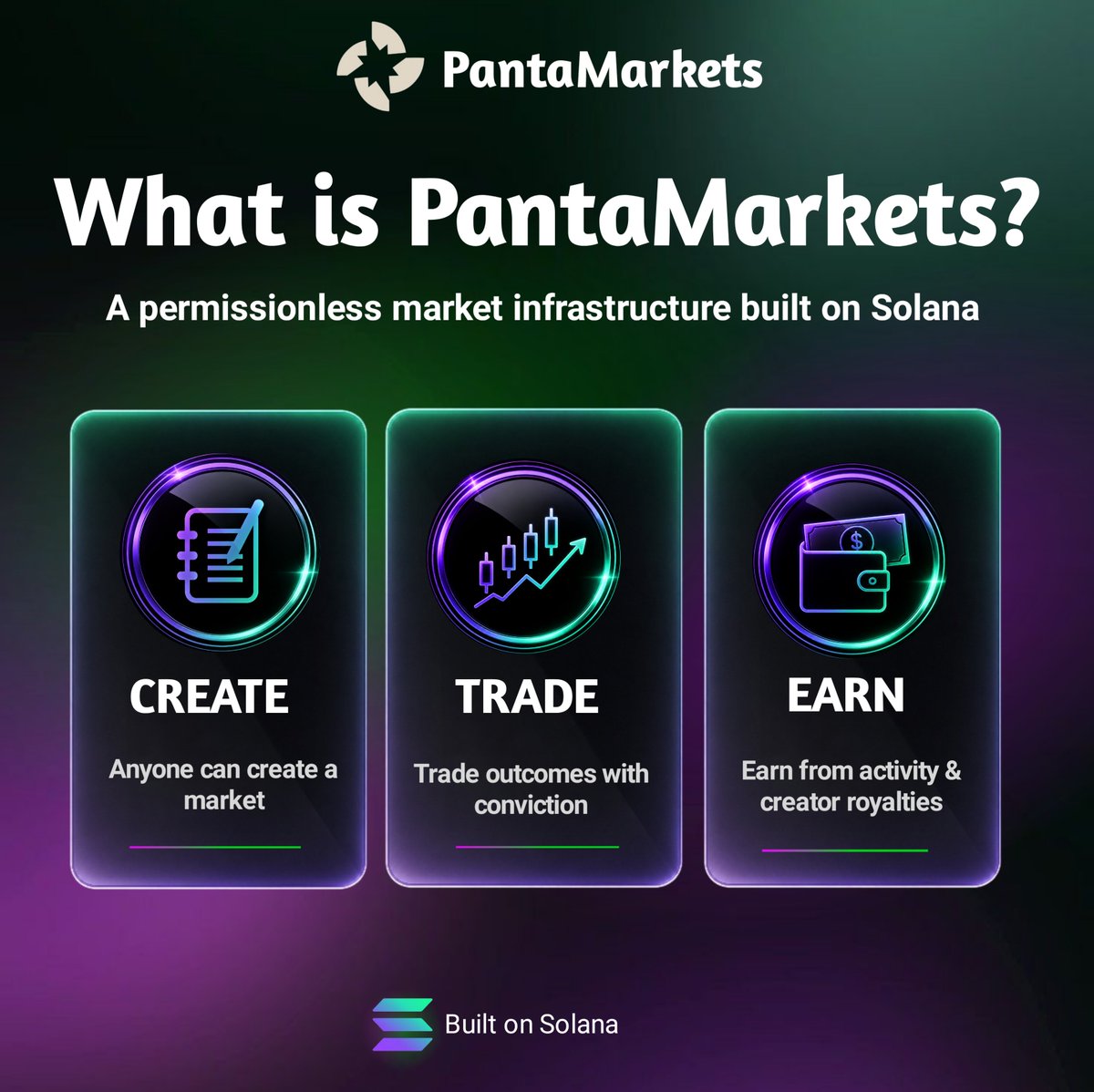 BENVISUAL_'s tweet photo. Concept Design — PantaMarkets 🎨
Designed a premium presentation exploring how PantaMarkets is making prediction markets more accessible on Solana.
@PantaHQ https://t.co/Lvap5sEv00