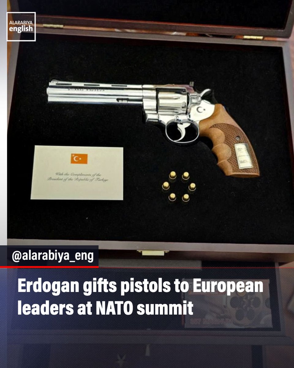 Erdogan's Unusual Gift at NATO Summit: Personalized Pistols for European Leaders Raise Security and Protocol Questions