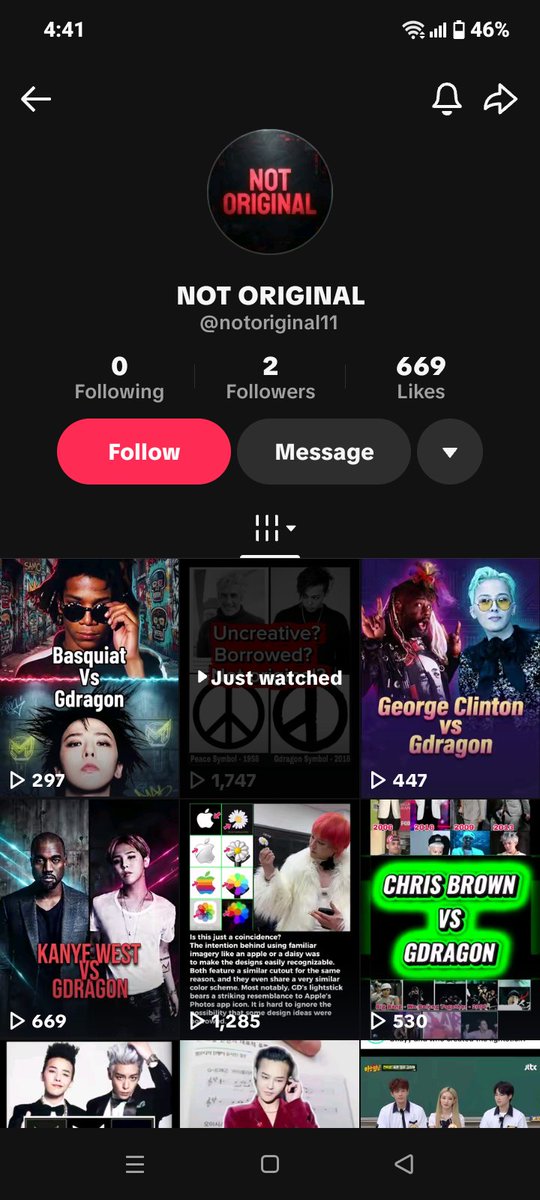 akari_minatoz's tweet photo. Alert 🚨 

Hi VIPs FAMS ! 
Must report this account on Twitter who continuously shading Gdragon. Well none of the video makes any sense but the admin has  4 followers still used to get 100s of likes! 
Must report! https://t.co/olxrVMM4PK