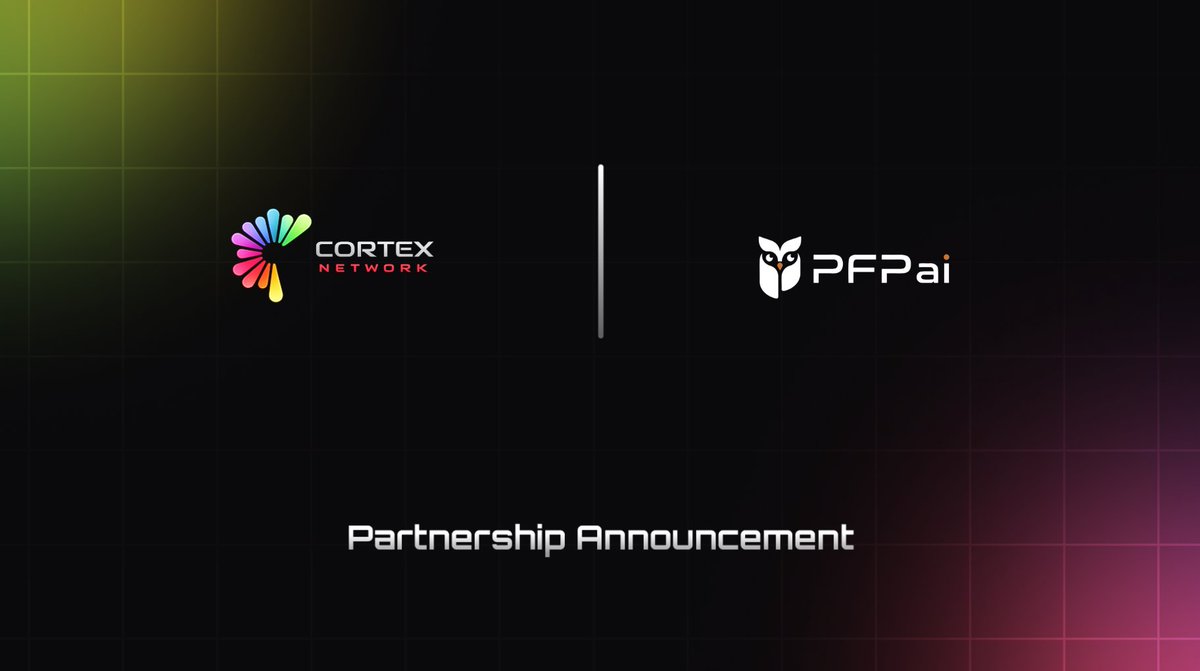 Cortex_Network_'s tweet photo. Thrilled to announce our partnership with @pfpai_io! ๐ค
By combining #CortexNetwork autonomous AI execution layer with #PFPai Proof of Intelligence infrastructure, we're unlocking new possibilities for AI assets, ownership, and the agent economy.
Stay tuned for what's ahead. ๐ https://t.co/pI6zXngZwW