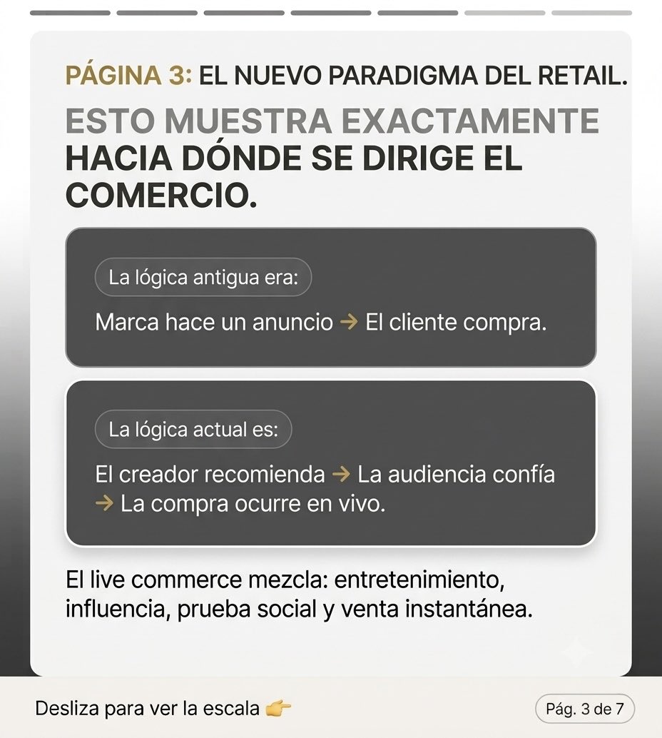 dannybustosl's tweet photo. ¿El fin del retail tradicional? Lo que acaba de pasar en Brasil debería encender las alarmas de todos los directores de Marketing de Latinoamérica. 

👇 Comenta “LIVE” y te envío la guía completa de Live Shopping para comenzar hoy mismo. https://t.co/pQgbXbND5P