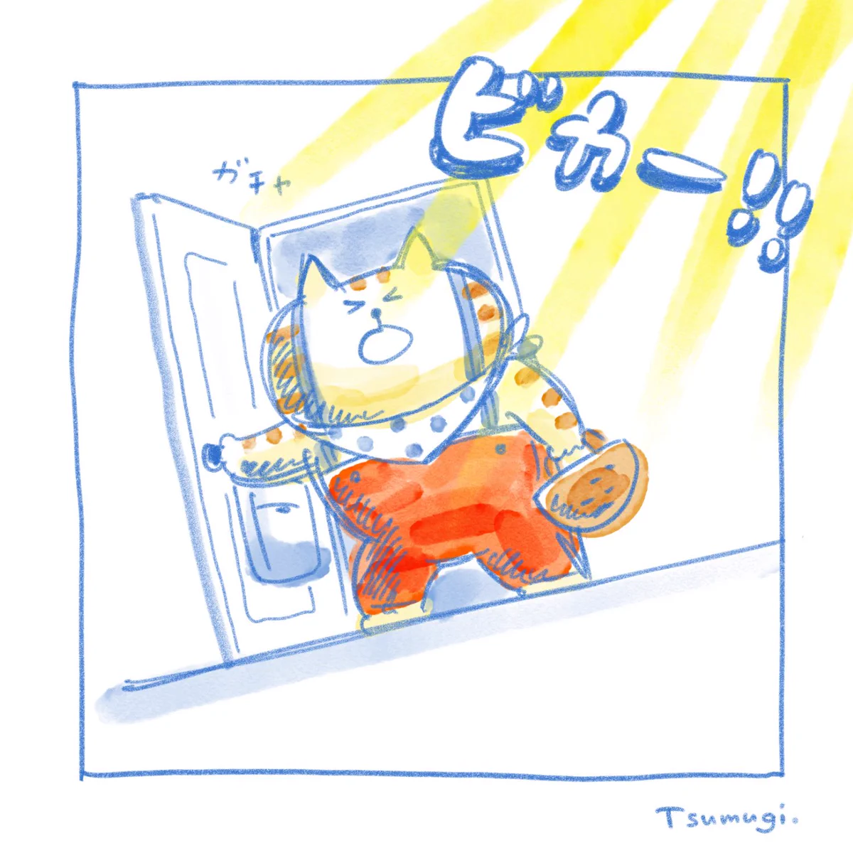 ごろごろにゃんすけ ב-X: 梅雨明け定期🌞(関西基準) / X