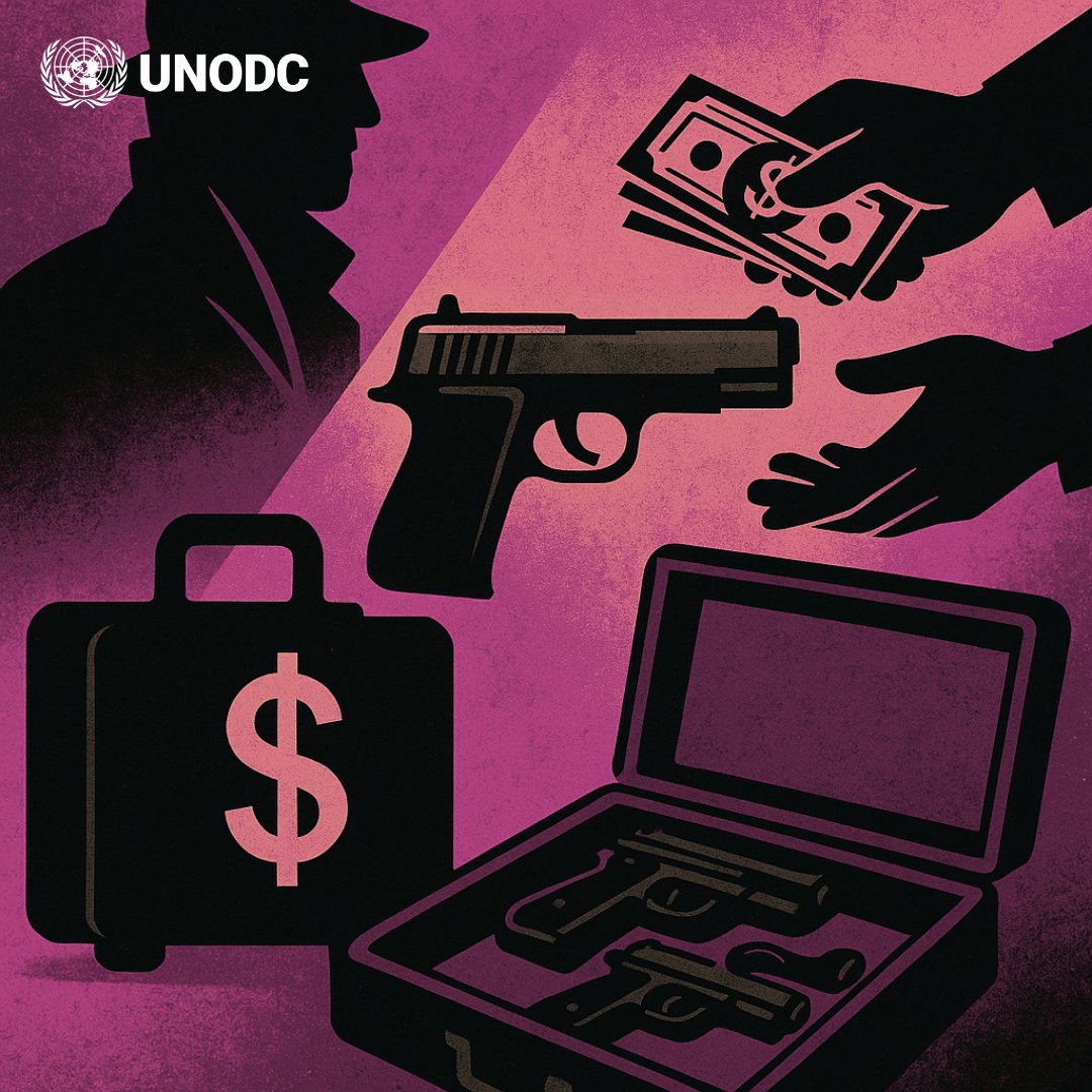 UNODC_OrgCrime's tweet photo. Illegal firearms fuel violence.

They threaten lives, communities and stability.

From domestic abuse and gang violence to armed conflict and war, firearms trafficking undermines every dimension of human security.

Learn more: https://t.co/Pg640NnPWC https://t.co/bTBwc5uNOw