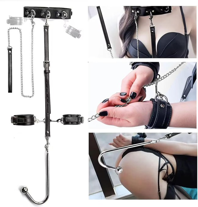 VickyVicky4152's tweet photo. A black leather collar, handcuffs, and a metal anal hook—connect with a single click and instantly dominate your desires! 💦How do you want to be played tonight? #tiny #whore #busty #natural #pussy #creampie #rough #smile #FuckToy #destroyed #amateur #hooker #boobs #besos https://t.co/myuAowJ0rD