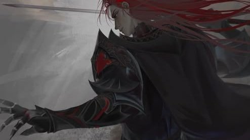 archangel_luke's tweet photo. A mysterious knight shows up for prince lucerys' 16th name day tourney. 

He could be mistaken for Targaryen had it not been for his flowing red mane, &amp; black as soot armour reminding one of angel of death

He trots up to the galley requesting the prince's favour in high valyrian https://t.co/nZch0h3hUb