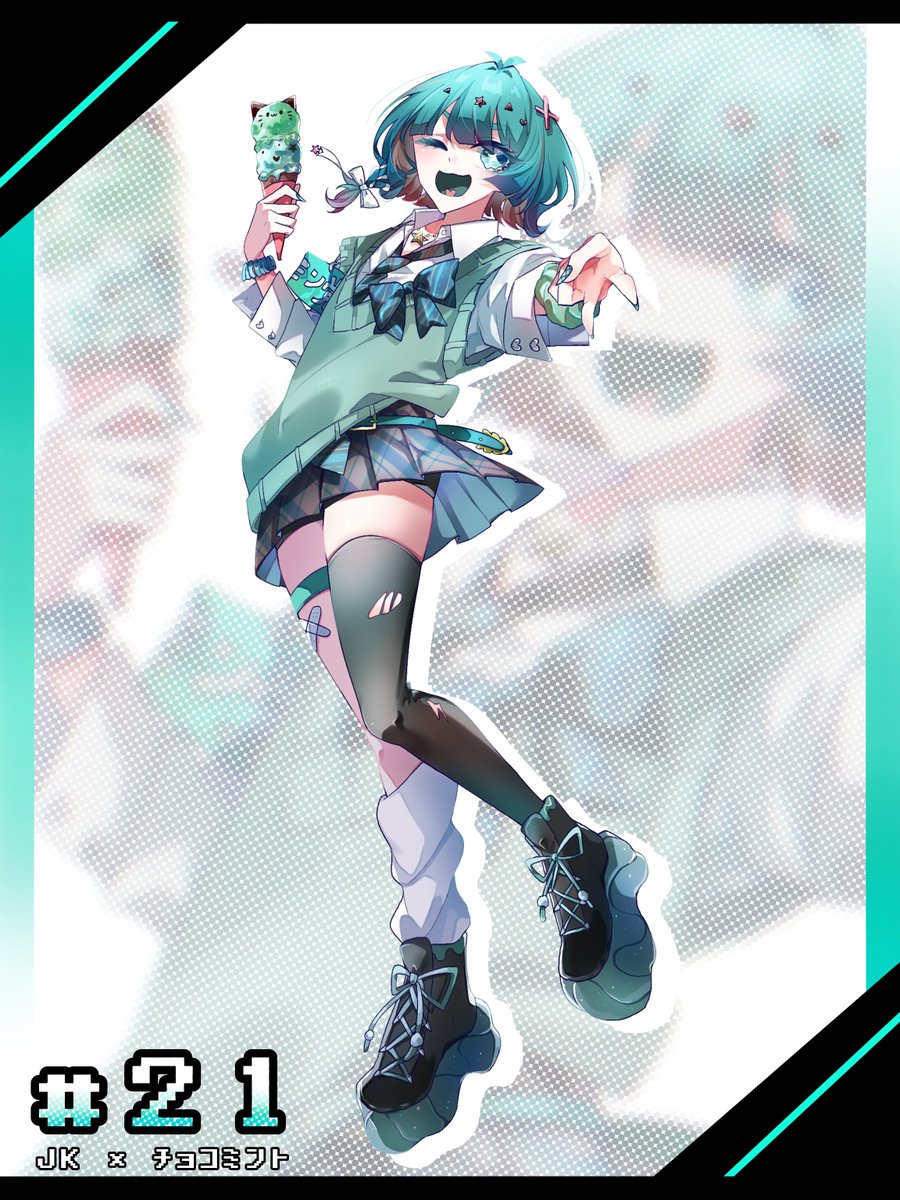 KuriWoda_'s tweet photo. ◆21 － チョコミント
#oc #illustration https://t.co/44F6vrUEuc