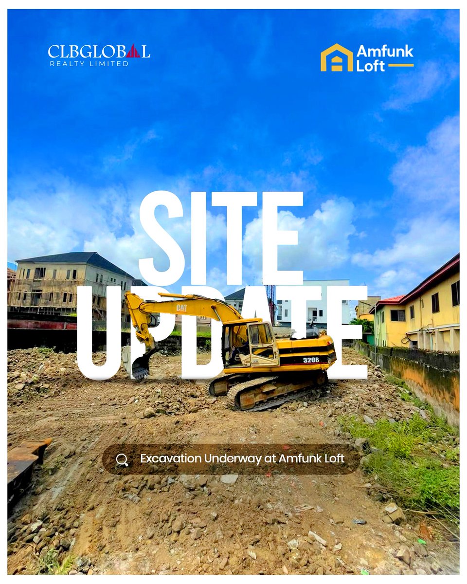 theclbglobal's tweet photo. The ground is moving. So are we. π
Excavation has commenced at Amfunk Loftβanother promise in action and another step towards delivering a landmark development.
Stay with us. The journey is just beginning.
#Clbglobal #AmfunkLoft #PropertyDevelopment https://t.co/BkHsrbaMeH