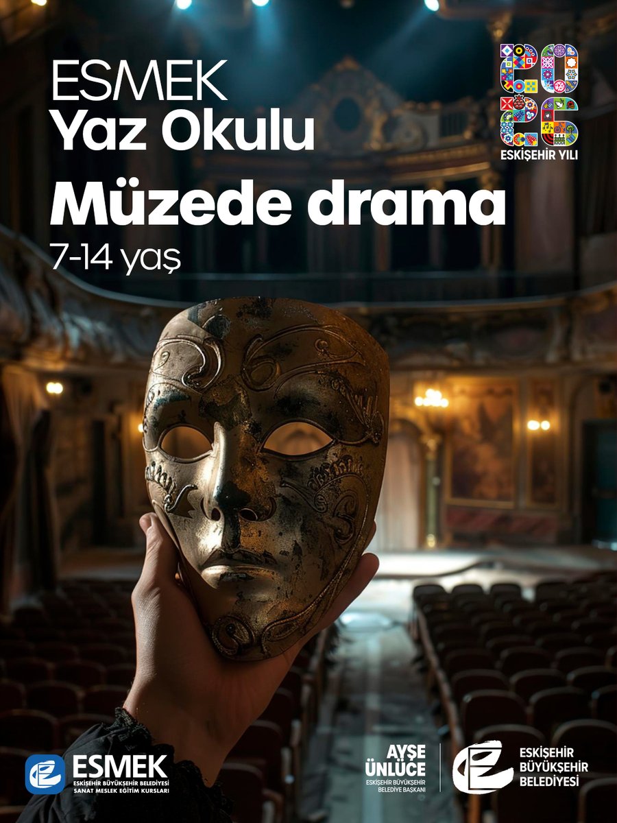 BsehirEgitim's tweet photo. 🎭🏛️ ESMEK Yaz Okulu'nda Müzede Drama ile Zaman Yolculuğu Başlıyor!

🎨 Müzelerde keşfet, canlandır, öğren!

ESMEK Meslek Edindirme ve Eğitim Merkezi
📍 Şeker Mah. Kabine Sok. No:1 Tepebaşı (Opera Binası Arkası)
📞 0222 220 76 88
📞 0222 220 76 99 https://t.co/FMuvrmMyYI