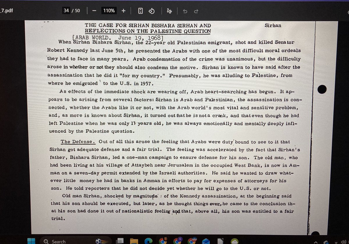 RealLoriSpencer's tweet photo. #RFKFiles: From never-before-seen CIA and State Department boxes:
these internal reports from sources stationed in the Middle East document the Arab worldās reaction to news of Robert Kennedyās murder by a Palestinian over RFKās support for arming Israel. (June 1968) https://t.co/YvJ7N3maQA