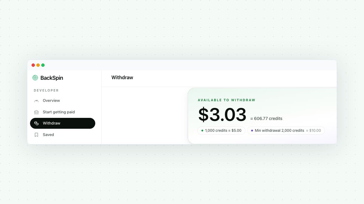 hackazer's tweet photo. Everyone's talking about backspin so I decided to run it while vibecoding all day since last night. 

Checked my dashboard just now and somehow made $3.03. not bad, paid for my coffee today lol 🤣

If anyone wondering, the site : https://t.co/XWzJKWt4oZ https://t.co/SZvz9fEhXq