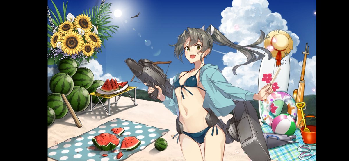 Pyomiteitoku's tweet photo. 今年もこの季節が来たぁぁ！！
瑞鶴の水着姿🩵
もー本当に可愛い！！ https://t.co/5eWLFl1VKt