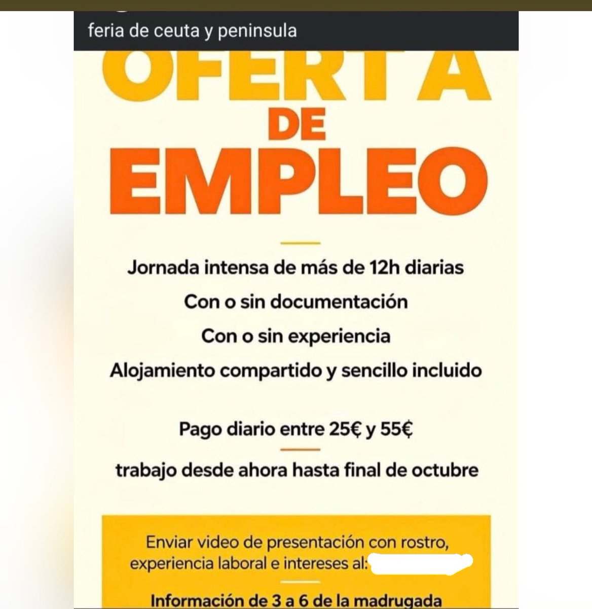 soycamarero's tweet photo. Toma, @NunezFeijoo. Una más para ese abanico de causas del absentismo del que apenas se habla. Si queremos reducirlo, habrá que perseguir también este tipo de ofertas cuando incumplan la ley. https://t.co/SCzTKgFTEd