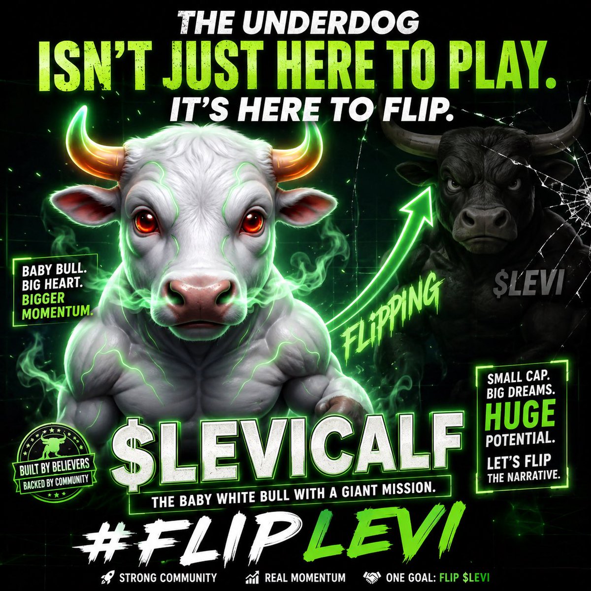 utdpetit's tweet photo. They laughed cause it’s a baby bull
Now they’re watching it charge.
$LEVICALF isn’t here to follow the crowd it’s here to build momentum, rally the community & take on the bigger names.
The baby white bull is coming to flip $LEVI.
The narrative is changing.$LEVICALF #FLIPLEVI https://t.co/0Ym17GrJE1