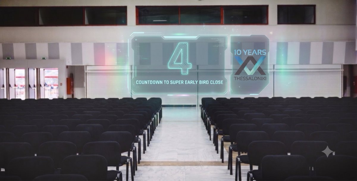 voxxed_thess's tweet photo. Hey VDTHES community! Super Early Bird tickets for our 10th-anniversary (Nov 20-21) officially close on the 11th! Lock in the lowest price for 2 days of epic tech talks &amp; networking. Grab yours before Thursday midnight! 

Tickets: https://t.co/CCB4aGkO6B https://t.co/sPp44r5Kc8