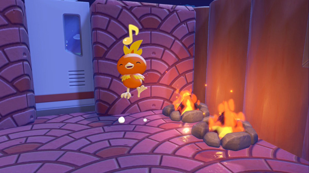 AsaeMail's tweet photo. #ぽこポケ　#ぽこあポケモン

ドンヨリ海辺にアチャモの部屋作った。
焚き火の炎が儚くて綺麗 https://t.co/6SrYn4HPUN