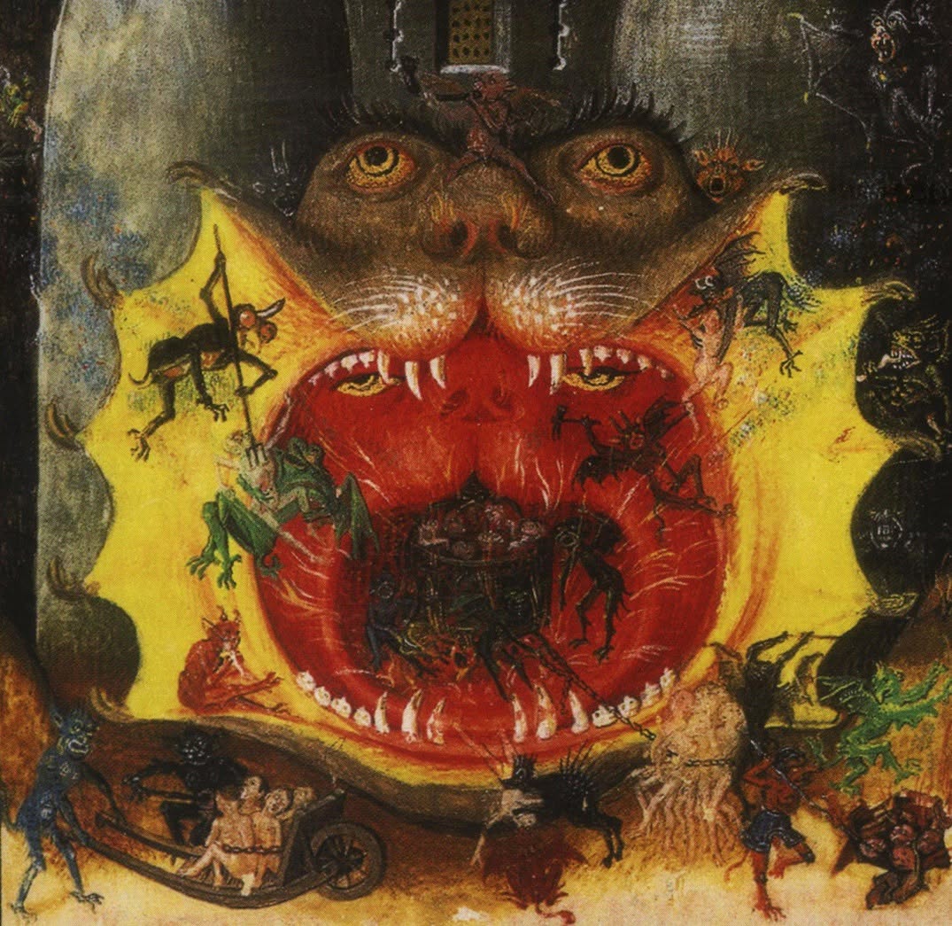 Einarbaldvii's tweet photo. The Mouth of Hell in medieval art. https://t.co/T6WgLedBzs