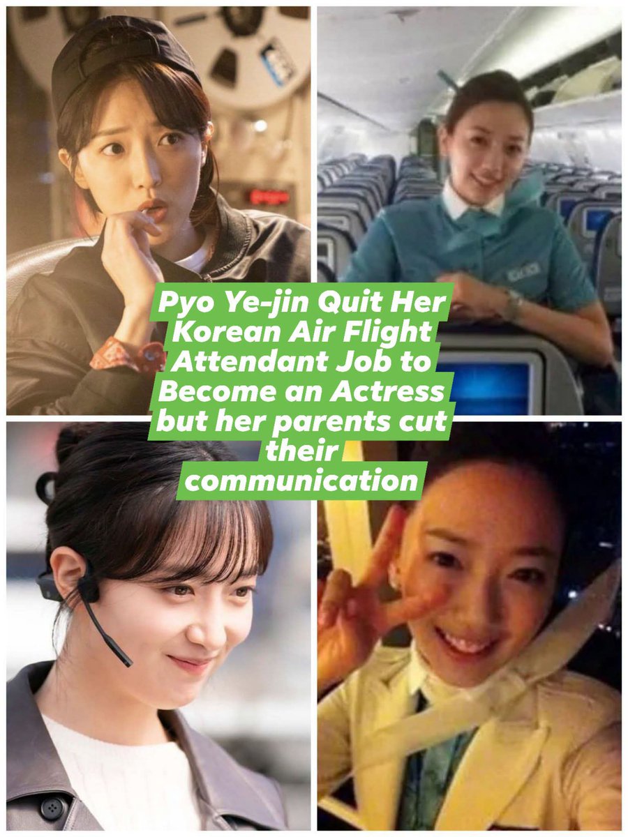 ilovekdramatwt's tweet photo. Did you know Pyo Ye-jin gave up her dream job as a Korean Air flight attendant to become an actress... and her father stopped talking to her because of it? 😭✈️

Before becoming one of Korea's most loved actresses, Pyo Ye-jin worked as a flight attendant at Korean Air after graduating from Baekseok Arts University. She was only 19 years old, making her one of the airline's youngest cabin crew members.

It was the kind of job most people would never leave.

But after about a year and a half, she realized she couldn't picture herself doing it for the rest of her life.

Ironically, it was while serving passengers that she discovered her real dream. She spent so much time watching the in-flight dramas and movies that she eventually thought:

«"I don't just want to watch them... I want to be in them."»

So she quit.

Her family wasn't happy.

Her father was so angry that he cut off communication with her, while her mother was left in tears after hearing she had resigned from such a stable and prestigious job.

With no agency or industry connections, Pyo Ye-jin spent her days printing resumes and personally visiting agency after agency, hoping someone would give her a chance.

Eventually, her hard work paid off.

She stole hearts in What's Wrong with Secretary Kim, shocked viewers with her role in VIP, and became a fan favorite as hacker Ahn Go-eun in Taxi Driver.

Today, the same family who once opposed her acting dream are now her biggest supporters.

Sometimes, chasing your dream means disappointing people... until you prove you were right. ❤️

#PyoYeJin #KDrama