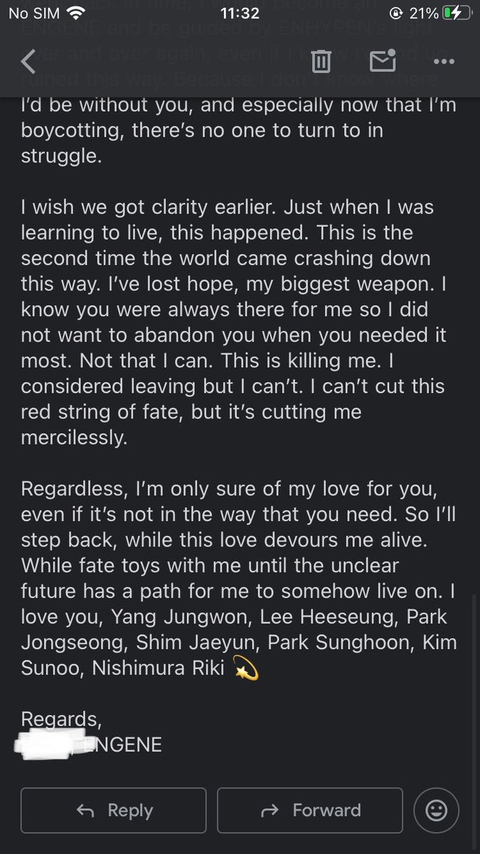 malliestellar7's tweet photo. I debated sharing this vulnerability but these are my honest thoughts and emotions (I have an email I made myself where I write unread letters to enhypen)

BTW I’m not su1c1dal, I say “live” to mean living with purpose/joy https://t.co/6nrVt5BjtL