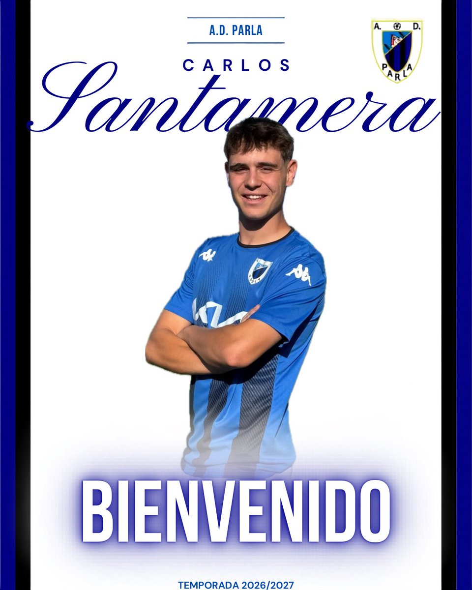 adparla's tweet photo. ✅ 𝐎𝐅𝐈𝐂𝐈𝐀𝐋 | Carlos Santamera, nuevo fichaje para la temporada 2026/27.

✍🏼 @carlossantamera llega procedente del @CdYuncosoficial !

👉🏼 Lateral de 22 años que llega a Los Prados para aportar compromiso e ilusión!

👋🏼 Bienvenido a Los Prados! https://t.co/Gp8HPI70WK