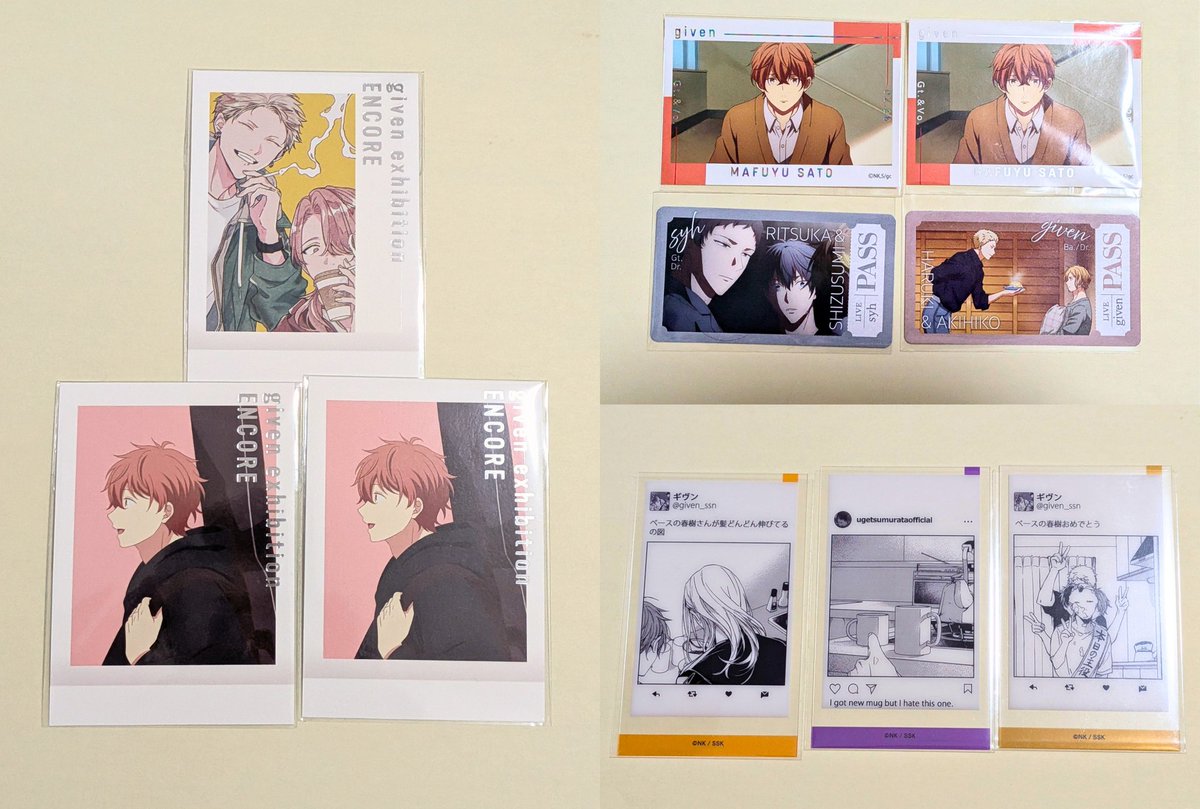 milkpan_ty's tweet photo. 【交換/譲渡】

譲＊画像参照
求：同種 柊＞しずらぎ＞定価＋送料

スマべのグッズ、ギヴン展特典ぱしゃこれ原画→交換大優先🥺

 交換優先したいのでお返事待ってもらうかもしれないです。
所持してないものであれば他種でも🙆🏻‍♀️

郵送orお時間合えば名古屋手渡し️⭕️ https://t.co/hGUiDTeUV2