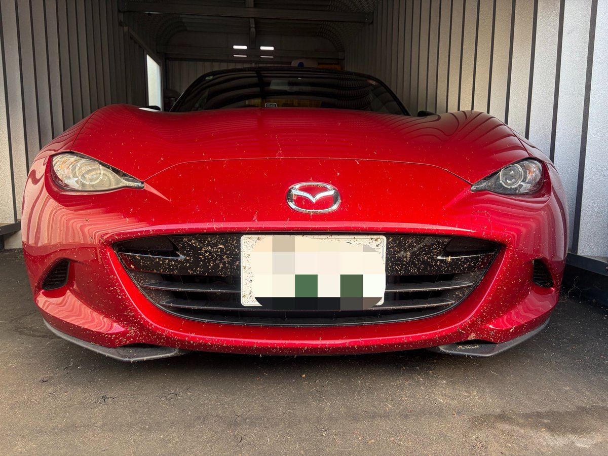 hoso_sapporo's tweet photo. 夜の高速を走るとこうなるよね…
洗車前→洗車後
こんなに虫だらけになるのは北海道だから？？
#NDロードスター https://t.co/jRNsZirII1