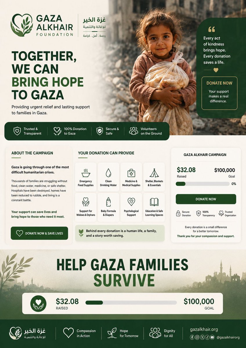 KingsleyTo85710's tweet photo. Every family deserves hope. Every child deserves a future. Your kindness can provide food, shelter, and lifesaving support to families in Gaza. Every donation, no matter the size, makes a difference. 🤍🇵🇸 https://t.co/0Zvh8OtBFl