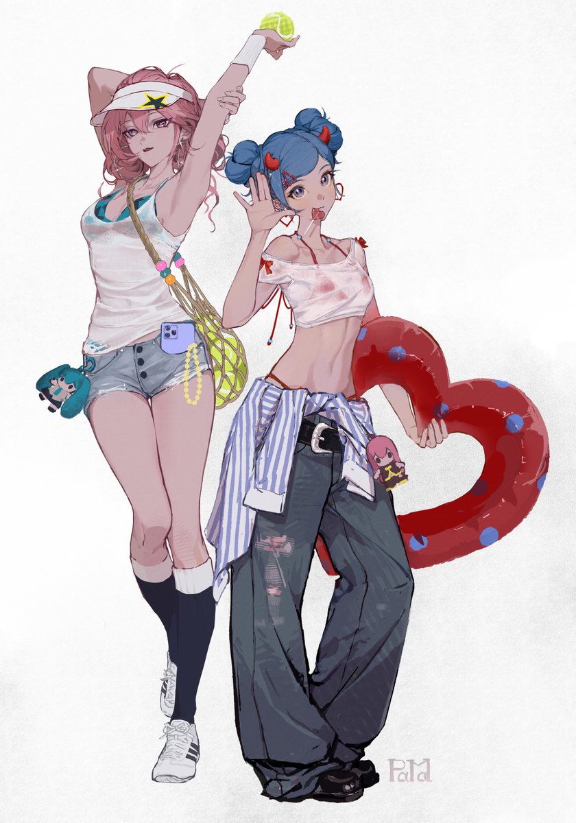 pamafff's tweet photo. summervibe #初音ミク #巡音ルカ https://t.co/hW1r1gUpcX