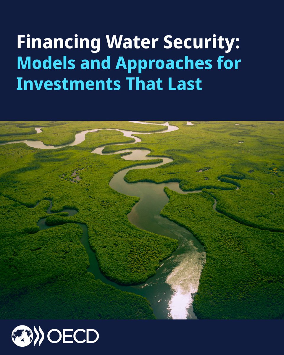 OECD_ENV's tweet photo. 💧How can financing help water investments deliver lasting results?

Our latest @OECD report shows how financing models, from bonds to public-private partnerships, can improve investment outcomes.

🔗Find out more➡️https://t.co/EisF8SDXNu https://t.co/f7Ks3t1SB9