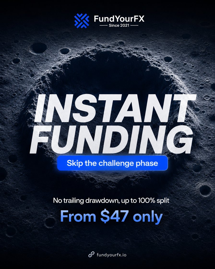 FundYourFX's tweet photo. ⚡️ Skip the evaluation and start funded.

Trade with no trailing drawdown and earn up to a 100% profit split from day one.

Get started at https://t.co/UdrRkozkoI https://t.co/LIFcbh1SsB