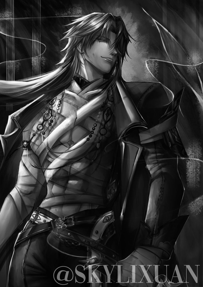skylixuan's tweet photo. Blade #honkaistarrrailfanart #bladehsr #bladehonkaistarrail #fanart #illust #blade https://t.co/IiLuW6UYda