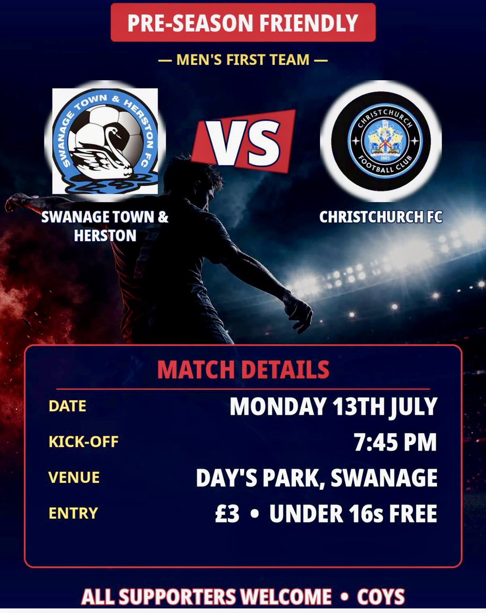 SwanageFC's tweet photo. Swans v @ChristchurchFC_ https://t.co/Sl2fbBVoRM