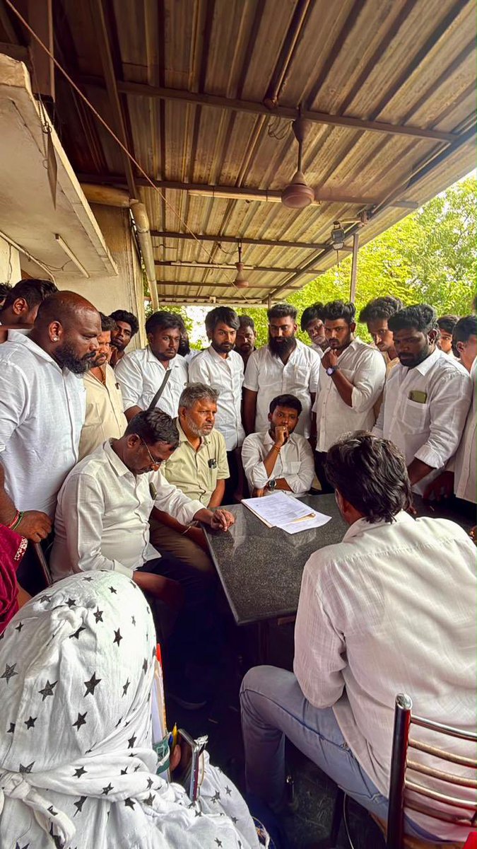 rhevanth95's tweet photo. ஜூலை 7ஆம் தேதி, அயப்பாக்கம் பகுதியில் தனியார் ஆழ்துளைக் கிணறுகள் மூலம் அளவுக்கு அதிகமாக நிலத்தடி நீர் உறிஞ்சப்படுவதால் ஏற்பட்டுள்ள தண்ணீர் தட்டுப்பாடு குறித்து அப்பகுதி மக்களை நேரில் சந்தித்து, அவர்களின் கோரிக்கைகளைக் கேட்டறிந்தேன்.

உடனடி தற்காலிக நடவடிக்கையாக, சம்பந்தப்பட்ட ஆழ்துளைக் கிணறுகளின் செயல்பாடு நிறுத்தப்பட்டுள்ளது. அயப்பாக்கத்தின் நிலத்தடி நீர்வளத்தைப் பாதுகாத்து, அனைவருக்கும் சீரான குடிநீர் கிடைப்பதை உறுதி செய்யும் வகையில், சம்பந்தப்பட்ட துறை அதிகாரிகள் மற்றும் பொதுமக்களுடன் இணைந்து நிலையான நிரந்தரத் தீர்வை நோக்கி தொடர்ந்து செயல்படுவோம்.

————————

On 7th July, I met with the residents of Ayyapakkam to discuss their concerns regarding the excessive extraction of groundwater through private borewells, which has been contributing to water scarcity in the area.

As an immediate measure, the operation of these borewells has been temporarily stopped. We will continue working with the concerned authorities and residents towards a sustainable and permanent solution to protect Ayyapakkam’s groundwater resources and ensure equitable access to water for all.

@CMOTamilnadu @TVKVijayHQ @BussyAnand