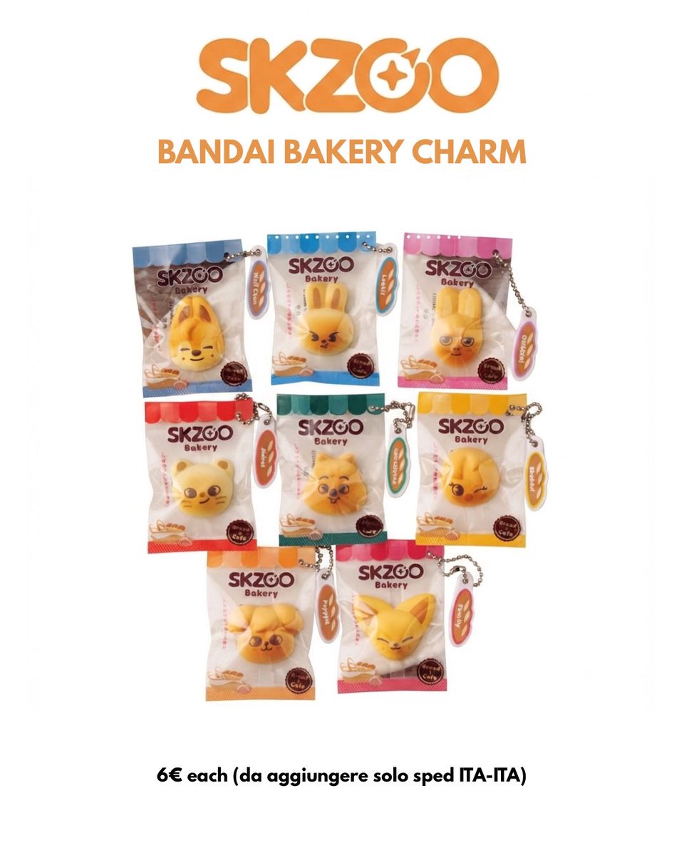 ITAgrouporders's tweet photo. 💖CLAIM STRAY KIDS SKZOO BANDAI BAKERY CHARM💖

💶 prezzo: 6€ each (da aggiungere solo ita-ita)
❌ no backouts 
⚠️ pagamento in max 48h
💌 claim in dm (es. 1 PuppyM)

⬇️ disponibilità sotto https://t.co/YL5pJMCVBS