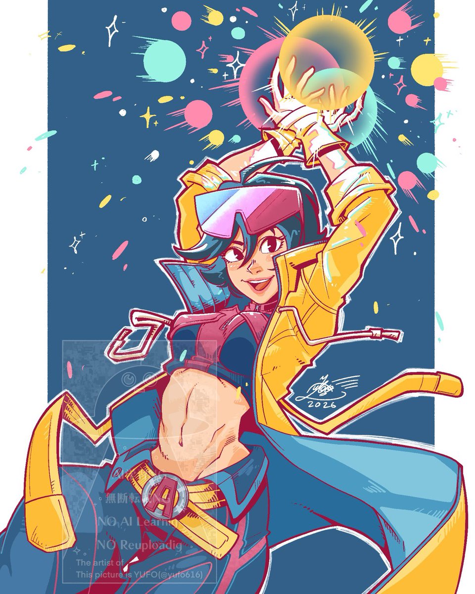 yufo616's tweet photo. ライバルズ参戦のジュビリー良くて勢い描き✨🎆

#Jubilee 
#MarvelRivals https://t.co/bISZhlJZHg