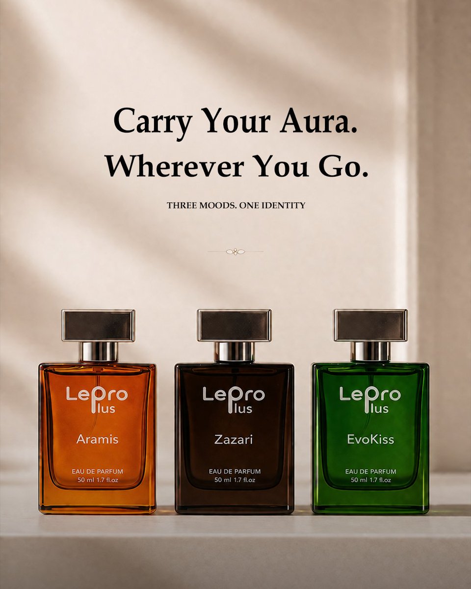 luxavya's tweet photo. Three moods. One identity.
#perfume https://t.co/HzaI90bpJS