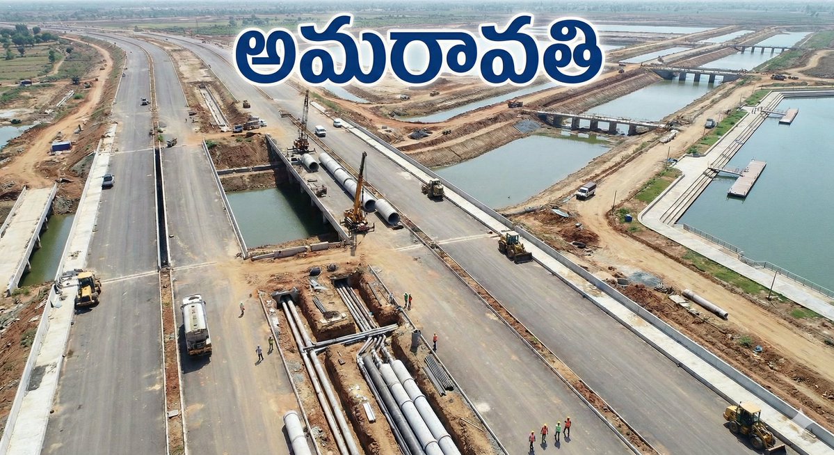 techchaituu's tweet photo. అమరావతి నిర్మాణం కేవలం ఒక నగరాన్ని కట్టడం కాదు, ఇది మానవ అద్భుతాలలో ఒకటి! 🏛️✨

ప్రపంచంలో మరెక్కడా ఒకే చోట ఇంత భారీ స్థాయిలో infra డెవలప్‌మెంట్ జరగడం లేదు.

✅ International standards తో విశాలమైన రోడ్లు
✅ Modern Drainage system & Under Ground Electricity 
✅ వరదలను సమర్థవంతంగా ఎదుర్కునేలా రిజర్వాయర్లు & కెనాల్ డైవర్షన్స్
✅ పర్యాటకం కోసం నదీ విహారం (Boating) ఏర్పాట్లు

భవిష్యత్తులో "Most Happening City"గా అమరావతి చరిత్ర సృష్టిస్తుంది.
